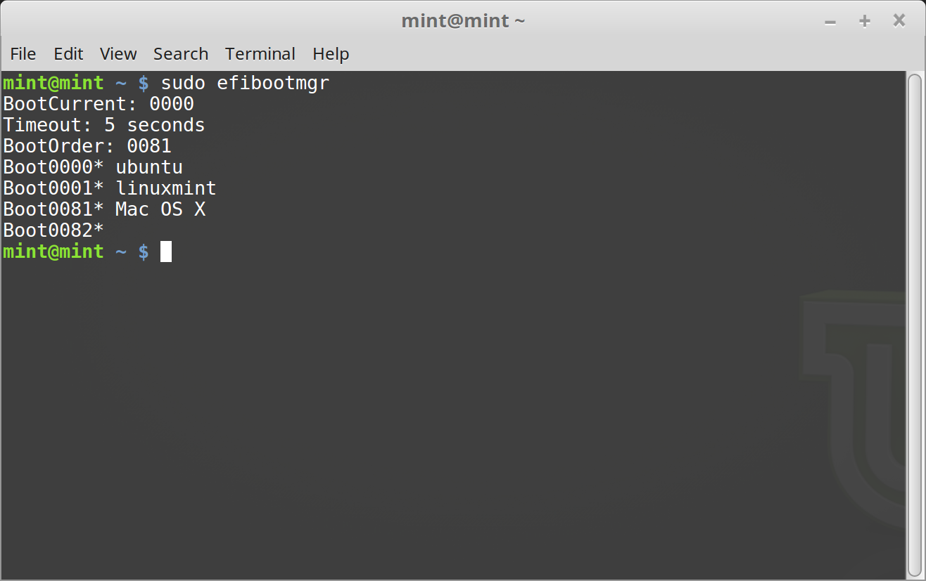 Will Efibootmgr Still Work For A Mac And Ubuntu Dual Install